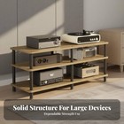1 Audio Component Cabinet Multi-tier Equipment Rack High Load Capacity Sturdy