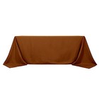 Cinnamon Brown Polyester 90x132  Rectangle Tablecloths Wedding Party Supplies