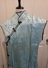 Vintage Cheongsam Dress In Light Blue