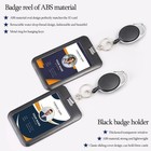 2 Pack Retractable Id Badge Holder Lanyard Heavy Duty Reel Keychain Clip Id Card