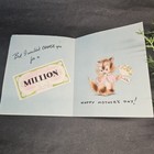 Vintage Greeting Card Mother s Day Cat Kitties Momma   Kitten 1950s Unused