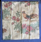 Set Of 12 Necessities Vintage 100  Cotton Cloth Napkins 21 X 21 Rooster Flowers
