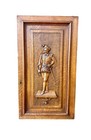 French Antique Carved Oak Wood Door  Architectural Salvage