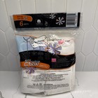 6 Pairs Hanes Her Way Socks Cushion Crew Cut High Sporty White Size 4-9 Vtg 1998