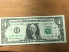 2021  1 Dollar Bill Ink Smear Error Federal Reserve Note Paper Money