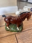 Vintage Ezra Brooks 12 Horse Ceramic Whiskey Decanter - Heritage China Read