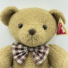 Vintage Dakin Applause Tan Jointed Teddy Bear Plush Plaid Bow-tie  Mcwillie 16 