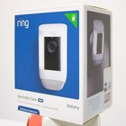  brand New  Ring Spotlight Cam Pro Battery With 2k  Video Night Vision Led White