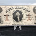 1855  1 Bank Of The Republic Ri Obsolete Note Providence George Washington    