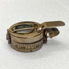 Vintage Brass Antique British Military Prismatic Pocket Compass Marine Solid Gif