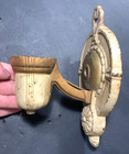 Antique Vtg Wall Light Sconce Fixture Cast Iron Metal Art Deco nouveau Salvage