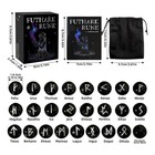 Rune Stone Set Of 25 Futhark Runes With Velvet Storage Pouch 