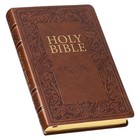 The Holy Bible Kings James Version Bible Thumb Indexed Red Letter   Brown New   
