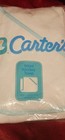 Carter s Baby Hooded Towel 100  Cotton Terry White Blue Vintage Made In U s a
