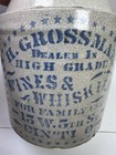 Antique H  Grossman Wines   Whiskies Stoneware Jug Cincinnati Ohio Wine Whiskey