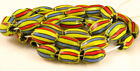 32 Old Venetian Melon Color Stripes Glass African Trade Beads