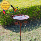 Metal Outdoor Bird Baths  37 Inches Tall Freestanding Birdbaths  5-pronged Bird