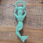 Mint Green - Mermaid Bottle Opener  7  9oz  Solid Cast Metal 