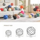 Decorative Throw Knot Pillow For Home Chair Sofa Aesthetic Round Velvet Knott   