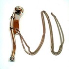 Lot Of 20 Pcs Brass Nautical Copper Boatswain 5  Whistle W Chain Bosun Call Pipe