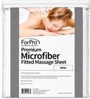 Ultra-light White Microfiber Massage Sheet 36w X 77l X 7h - Wrinkle-free Comfort