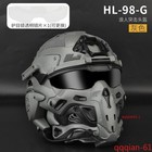 Military Tactical Multicam Helmet Built-in Headset Anti-fog Fan Toy Mask Glasses