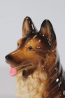 Vintage Lefton German Shepherd Dog Figurine Ceramic Porcelain Japan