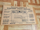 Western Union Telegram Booklet Sending Blanks Telegraph Pad Blank Forms 1920s