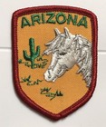Arizona Az Desert Cactus White Horse Stallion Head Souvenir Embroidered Patch