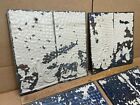 4 Pc Lot 12  X 12  Antique Ceiling Tin Metal Reclaimed Salvage Art Craft Decor
