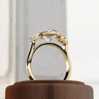 3 60 Ct Oval Cut White Moissanite 3-stone Engagement Ring 14k Yellow Gold Finish