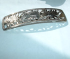 Vtg 1928 Hair Jewelry Art Nouveau Silver Leaf Hair Barrette Clip  Nwt