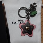 Coach Flower Keychain Charm Cute Gift Accessory Used