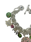 Alpha Kappa Alpha Aka Inspired Sorority Bracelet W charms Pink And Green