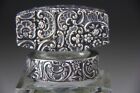Antique German Hanau Continental Silver Mounted Etched Glass Perfume Bottle