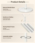 Metal Coat Rack Stand  Modern Coat Rack Freestanding With Natural Marble Base   