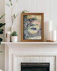 Gold Framed Canvas Prints Wall Art  Vintage Country Decor  Monet Bridge Paste   