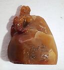 2 Old Chinese Seals Shou Shan And Soap Stone Well Carved
