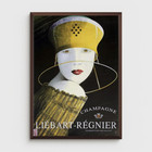 Champagne Liebart Regnier Art Deco Woman French Poster Print 24x36