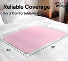 Whyworry Washable Bed Pads For Adult Incontinence  34 x36   Pink  2 Count   P   