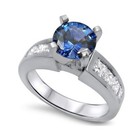2 50 Ct Round Cut Natural Sapphire Diamond Engagement Ring 14k White Gold Size 6