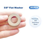 5 8  Id X 1-5 16  Od Flat Washers  20 Pcs 18-8  304  Stainless Steel Washers    