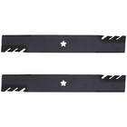  2  Toothed Mulching Mower Blades Fits Husqvarna 42  Decks Replaces 532138971