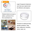 Craftdady 50pcs Transparent Glass Cabochons 40mm Round  Clear