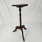 Vintage Pedestal Table Plant Stand Oak Wood Federal Georgian Victorian
