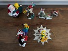 1999 Warner Brothers Looney Tunes Christmas Ornaments Tweety Sylvester Lot Of 5