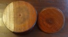 Vintage Hand Turned Wood Box Lidded Bowl Multi Tone Koa Sapwood Mcm Trinket 6 5 