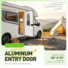30  X 72  Rv Entry Door Screen   Lock   Keys White Aluminum Powder Coated