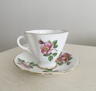 Clarence Bone England  Pink Flower Delicate High Tea Time Coffee Cup Saucer Set