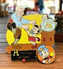 Disney Auctions - Story Of Pinocchio - A Real Boy At Last Pin  le 100 